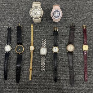 1円■まとめ 9点 セット■グッチ SEIKO G-SHOCK FolliFollie 等 腕時計 ブラック 黒 ゴールド シルバー レディース メンズ ERM AM8-7