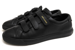 YVES SAINT LAURENT サンローラン ローカットスニーカー Andy Velcro-strap Leather Trainers アンディ Paris パリ 牛革 カーフ ベルクロス