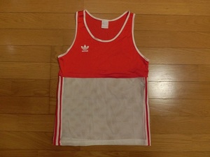 レディース 希少 OLD adidas アディダス タンクトップ Mサイズ 三つ葉 トレフォイル ヴィンテージ WOMEN 女性用 ノースリーブシャツ 