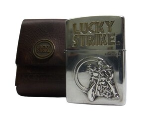 限定品☆ZIPPO LUCKYSTRIKE LIMITED ジッポー ラッキーストライク 1994年製 メタル貼り 良品