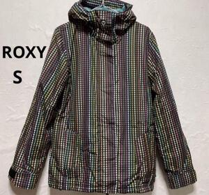 ROXY ロキシー スノーボードウエア スキーウェア ジャケット アウター S チェック柄 スノボ ジャンパー 防寒