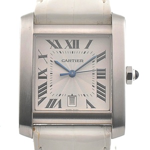 値下 カルティエ CARTIER W5101755 タンク フランセーズXXL デイト 自動巻き メンズ 美品 G#133358