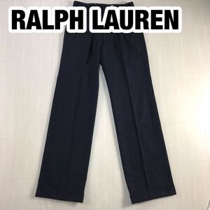 POLO BY RALPH LAUREN ポロ バイ ラルフローレン スラックス パンツ 76 チェック柄 ダークグレー×グリーン ツータック オンワード樫山