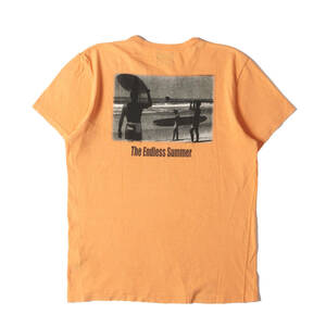 TMT Tシャツ サイズ:L Endless Summer フォトプリント クルーネック Tシャツ オレンジ トップス カットソー 半袖 オフィシャルコラボ