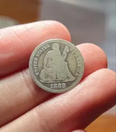 アメリカ　1ダイム　銀貨　1888年　コイン　古銭