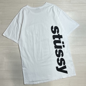 STUSSY/ステューシー/Vertical Logo S/S Pocket T Shirt/ヴァーティカルロゴ 半袖ポケットTシャツ/オーバーサイズ/L/両面プリント