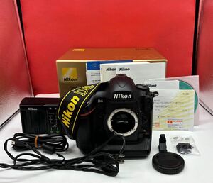 # Nikon D4 デジタルカメラ 一眼レフカメラ ボディ シャッター、露出計OK 動作確認済 付属品 元箱 ニコン