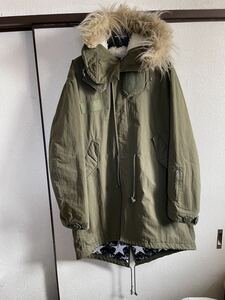 【即決】【ファー取外し可能】 SOPHNET ソフネット MODS COAT モッズコート シンサレート入り カーキ色 即決早い者勝ち