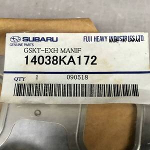 SUBARU (スバル) 純正部品 ガスケツト エキゾースト マニホルド 品番 14038KA172 保管品