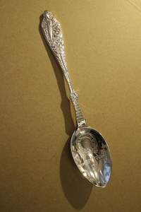 純銀 未使用 Sterling Silver(Birth Records Spoon)38.18g刻印1996年Birmingham英国製バースレコードスプーン オールドストック