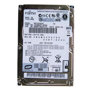 ★中古動作品★2.5インチ fujitsu ノート用HDD 40GB　IDE ハードディスク　mht2040at 4200RPM★送料無料★初期保障あり