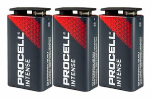 即決◆新品◆送料無料DURACELL PROCELL INTENSE/3個セット 角型 9V アルカリ乾電池 006P/メール便