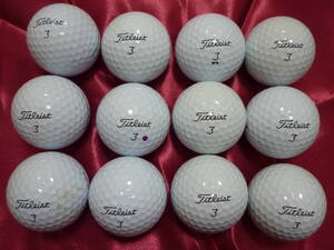 2023年モデル 12個セット プロ PRO V1 #3 3番 Titleist タイトリスト ローナンバー ホワイト ロストボール ゴルフボール 12球 1ダース