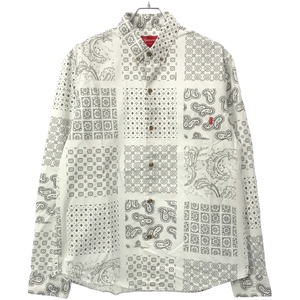 Supreme シュプリーム 20SS Paisley Grid Shirt ペイズリーシャツ ホワイト M ITIQ1LX3MFR4