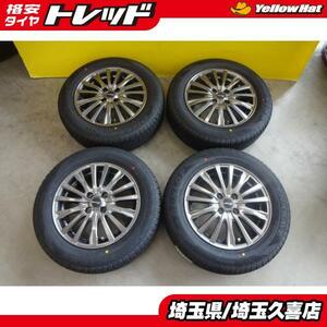 E12ノート ダンロップ エナセーブ EC204 185/65R15 中古ホイール 5.5J +42 4H100 デミオ bB ティーダ ウィングロード 4本セット 埼玉