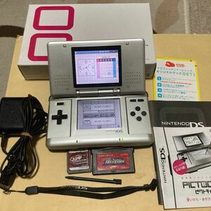 送料無料 初代 ニンテンドーDS NTR-001 箱 説明書 アダプタ ペン ソフト等付 NINTENDO NINTENDODS ニンテンドー 初代DS 任天堂DS NTR-002