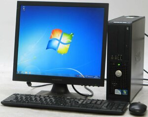 DELL Optiplex 380-450SF ■ 17インチ 液晶セット ■ Celeron-450/DVDROM/省スペース/Windows7 デスクトップ