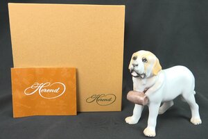 ☆1円 HEREND ヘレンド ラブラドール 犬 フィギュリン 本体・しおり・箱付 未使用品☆カ