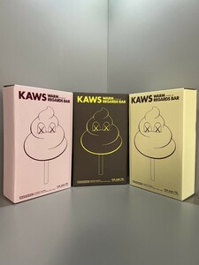 ●KAWS カウズ x MEDICOM TOY WARM REGARDS BAR フィギュアWHITE, BROWN, PINK