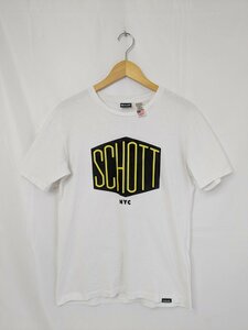 schott ショット ロゴプリントTシャツ 半袖Tシャツ USA生地 日本製 サイズ：M カラー：ホワイト