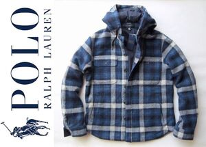 ◆本物◆POLO RALPH LAUREN◆10.6万◎プラッドツイードフーテッドジャケットM(日本L～) 新品