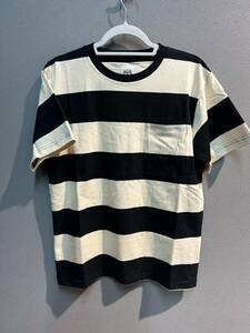B.W.G.　 BORDER Tシャツ　Mサイズ　KINARI　BLACK　ボーダー　Tシャツ　キナリ　ブラック　BLUCO　ビーダブリュージー　新品未使用