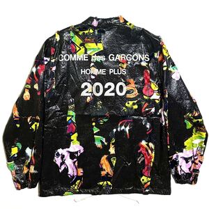 COMME DES GARCONS HOMME PLUS 20SS コムデギャルソン オムプリュス プリント コーチジャケット 切替 パッチワーク レーヨン 2020SS マルチ