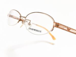 新品　EMPORIO ARMANI エンポリオ アルマー二　　メガネ　眼鏡　ブランド　日本製　オシャレ　上品　ハーフリム　高級感