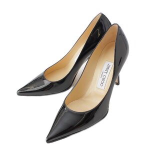 【ジミーチュウ】Jimmy Choo　アグネス パテント ポインテッドトゥ ヒール パンプス ブラック 35 1/2 【中古】【正規品保証】212616