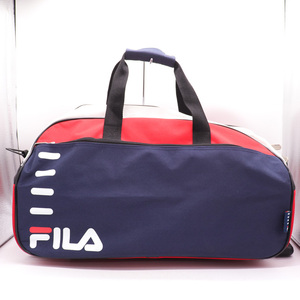 フィラ キャリーバッグ キャンバス ロゴ 旅行 キャリーケース ブランド 鞄 ショルダーベルト無し メンズ ネイビー FILA