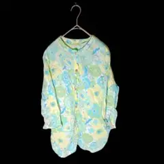 カラフルシャツ　フラワー柄　花柄　ヴィンテージ　ビンテージ　vintage