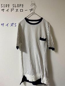 SIDE SLOPE サイドスロープ　ストライプポケットTシャツ　1