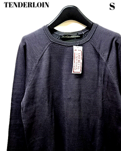 S \44,100 未使用【TENDERLOIN T-RAGLAN KNIT SILK/COTTON CHARCOAL テンダーロイン ニット シルク/コットン セーター チャコール】