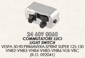 RMS 24609 0060 社外 スイッチ(右:ライト/ホーン) ベスパ V90/PRIM スモール付き