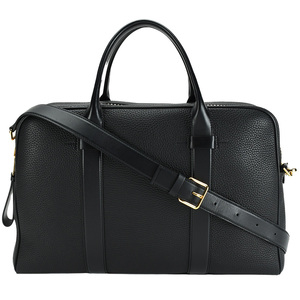 トムフォード TOM FORD ビジネスバッグ ブリーフケース 2way ショルダーバッグ 書類鞄 H0364T ブラック 黒 レザー メンズ 中古