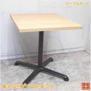 木製 テーブル5台セット 650×700×710 店舗用イス 中古厨房/25A2234Z