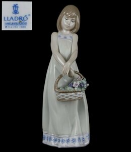 ■LLADRO リヤドロ 花籠持少女 高さ約19㎝■