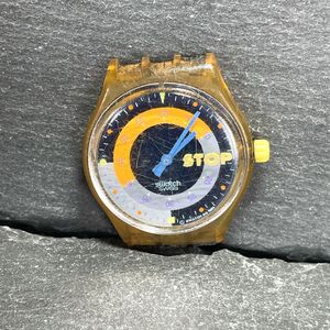 SWATCH スウォッチ COFFEE BREAK SSK100 腕時計 アナログ クオーツ スケルトン ラウンド ブラック オレンジ 男女兼用 ユニセックス