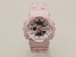 動作確認済　中古　CASIO　BABY-G BA-110LSB-4AJR　little sunny biteコラボレーションモデル　YOPPY　花柄　ピンク　アナログ　デジタル