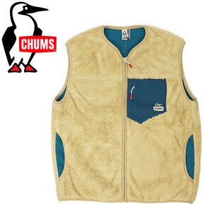 CHUMS (チャムス) CH04-1358 Bonding Fleece No Collar Vest ボンディングフリースベスト CMS142 B001Beige M