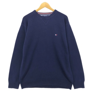 古着 90年代 トミーヒルフィガー TOMMY HILFIGER コットンニットセーター メンズL相当 ヴィンテージ /eaa434599