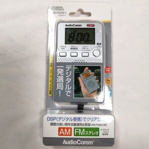 オーム電機(Ohm Electric) ラジオ RAD-P2229S-S シルバー 幅5.7×高さ9.7×奥行1.9cm 中古 a09385