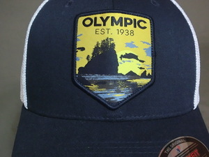 ★USA購入 激レア コロンビア【Columbia】世界自然遺産 オリンピック国立公園【Olympic National Park】絵柄ワッペン付メッシュキャップ