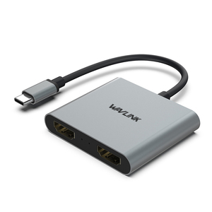WAVLINK USB type-C-デュアル HDMI アダプター 4Kミニドッキングステーション MacBook Pro 2019/iPad Pro 2020などな機種と互換