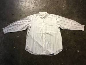 COMME des GARCONS HOMME PLUS コム デ ギャルソン オム プリュス 80s 1980s ストライプ切替 バックタック 長袖シャツ PB-110250 