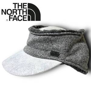 新品 THE NORTH FACE ノースフェイス 防寒 保温 裏ボア 裏フリース フライト サンバイザー キャップ 帽子 アウトドア 秋冬 ◆B4926