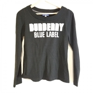 バーバリーブルーレーベル Burberry Blue Label 長袖セーター/ニット サイズ38 M - 黒 レディース ワッペン/ロゴ トップス