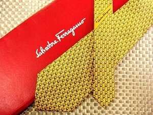 ♪32161C♪良品【魚 フィッシュ 柄】フェラガモ【Ferragamo】ネクタイ