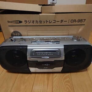 【未使用品】ラジオ・カセット・レコーダー/プレーヤー CR-957 マイク付き