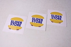 SLIDER STORE ★ スライダーストアー ★ ステッカー ★ シール ★ 三軒茶屋 人気店 ★ 円形 直径6.5cm ★ 3枚 セット ★ 中古品 ★ 未使用